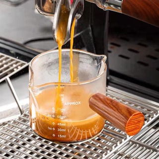 Cốc Đong Bằng Thủy Tinh Chịu Nhiệt Có Vạch Đo Lường Tiện Dụng Cho Pha Chế Cà Phê Espresso
