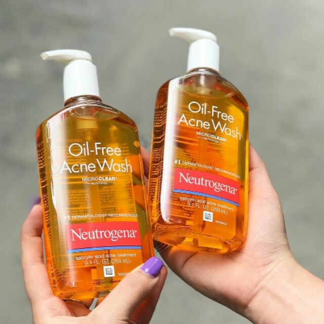 Sữa rửa mặt Neutrogena Oil Free Acne Wash (269ml) của Mỹ