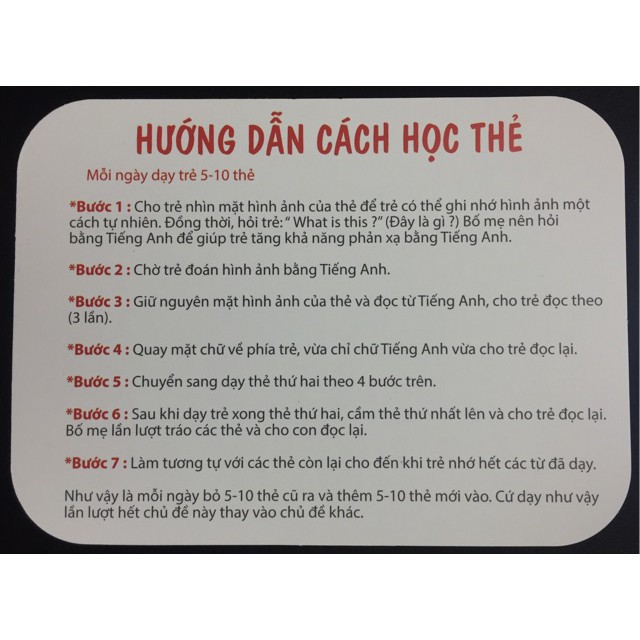 Flash card cho bé - thẻ học thông minh song ngữ Anh - Việt nhiều chủ đề