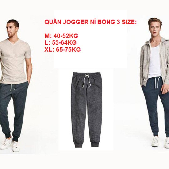 Quần nỉ bông nam nữ unisex phong cách Jogger [SHOP HỖ TRỢ SHIP]