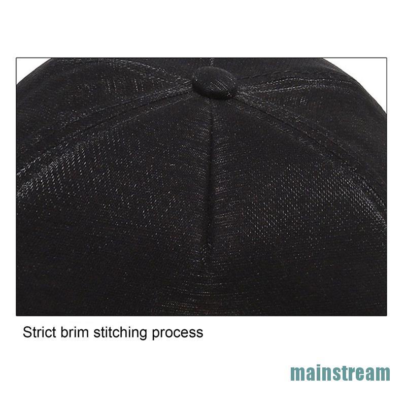 Mũ lưỡi trai cotton đính đá trên chữ D phong cách hip hop thời trang cho nữ