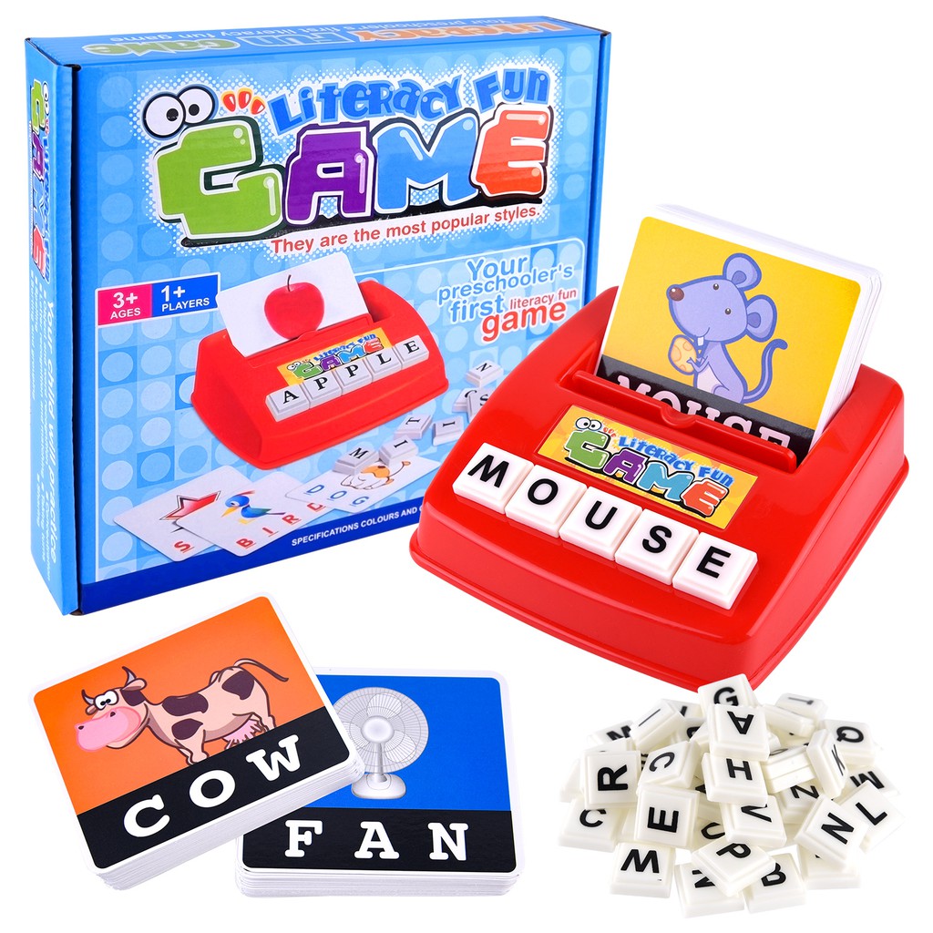 Bộ đồ chơi đánh vần chữ tiếng Anh có 52 chữ cái 60 thẻ và 120 từ độc đáo thú vị cho trẻ em