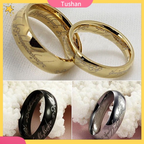 Nhẫn đeo tay bằng thép không gỉ đơn giản kiểu dáng sang trọng dành cho cả nam và nữ
