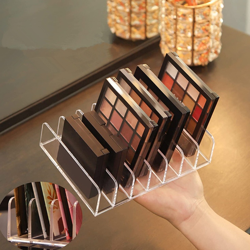 Khay Đựng Bảng Phấn Mắt 7 Ngăn Bằng Acrylic Chia Ngăn Tiện Dụng