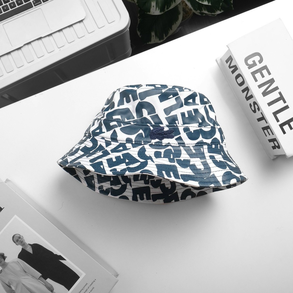 Mũ Bucket La.cos.te Chất Vải Kaki Cao Cấp, Hàng VNXK