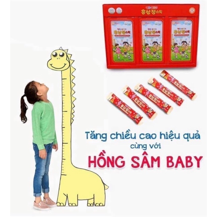 Thạch Hồng sâm baby hươu cao cổ_ Hộp 30 gói