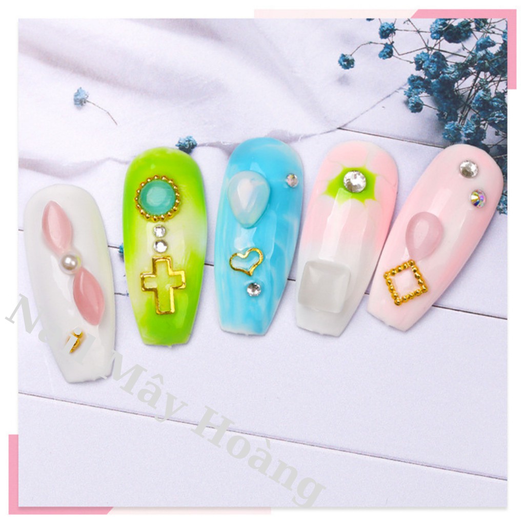 Sét phụ kiện chamr 6 hũ trang trí móng