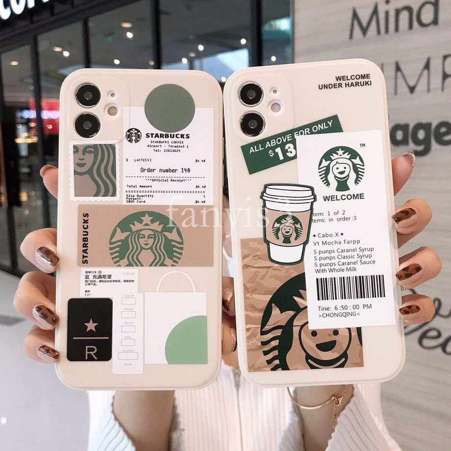 Ốp điện thoại hình Starbucks cho Iphone 13 12 Pro Max X Xr Xs Max 8 7 6 6s Plus