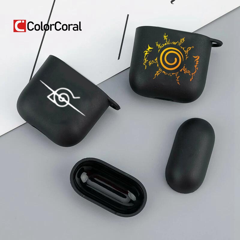 Vỏ bảo vệ hộp sạc tai nghe bluetooth silicon anime Akatsuki Forehead thích hợp cho Airpods 2/1 Pro Air Pods 3 2 1