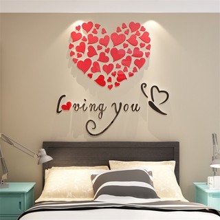 Tranh mica dán tường Loving you 1.2*1.2m