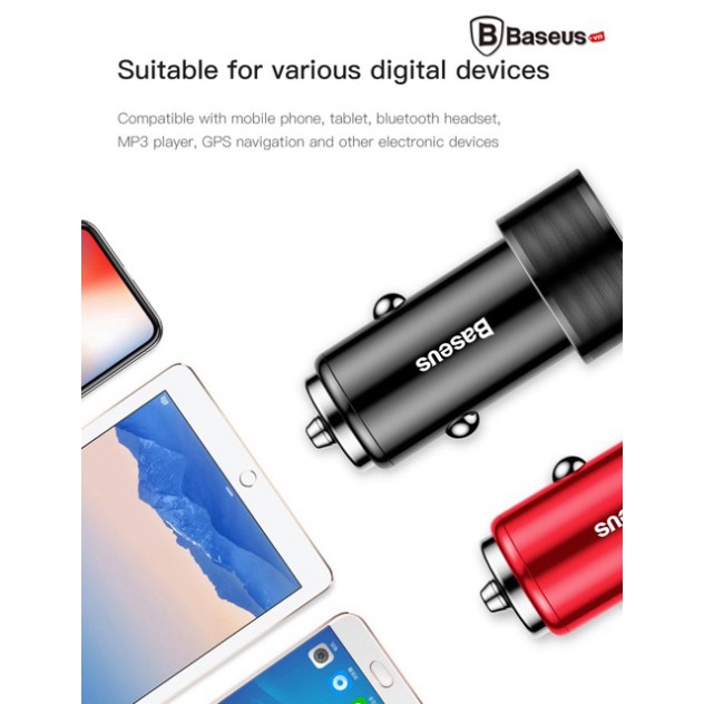 Bộ tẩu sạc nhanh đa năng dùng cho xe hơi Baseus LV196