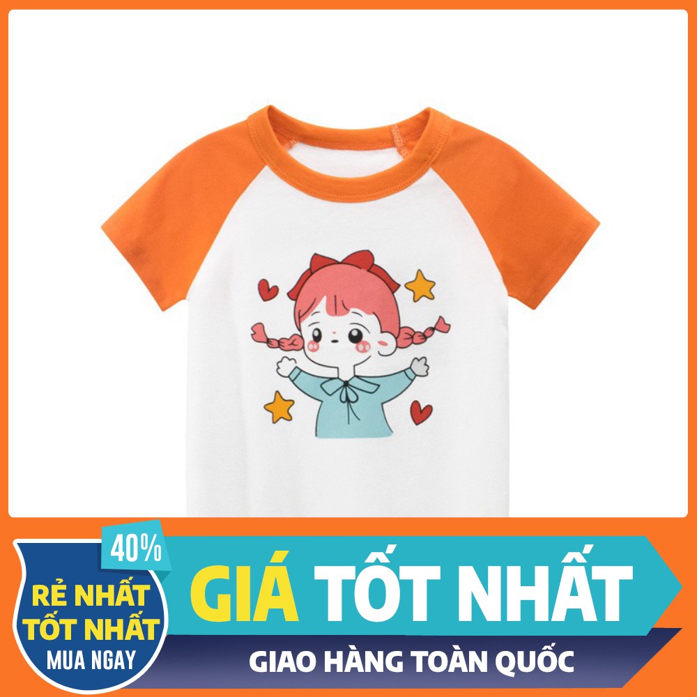 Áo thun bé gái 27HOME họa tiết đáng yêu chất cotton mềm mại mẫu mới