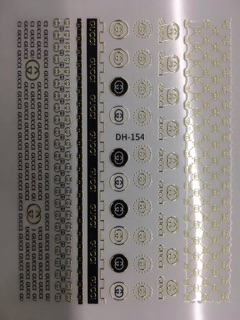 Sticker thương hiệu lv dán móng 3d