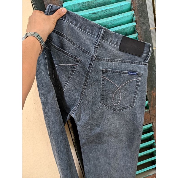 Quần jeans nam CK chất k giãn ống 18cm xám tro cực đẹp