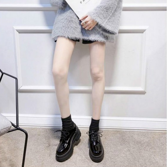 Giày Da Bóng Phong Cách Hàn Quốc Đơn Giản Dành Cho Nữ