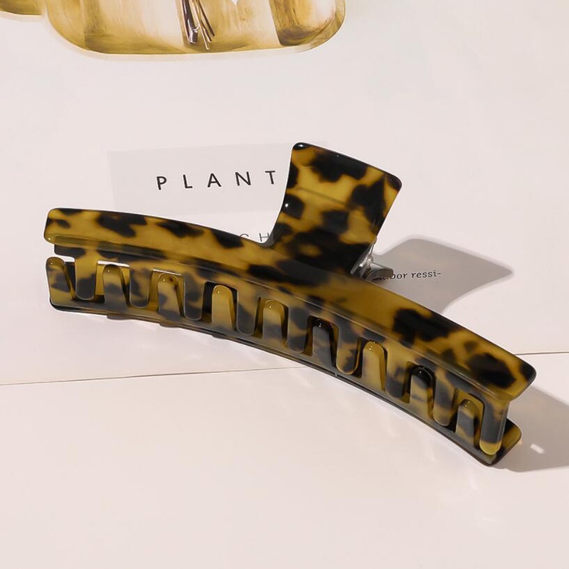 Kẹp tóc in họa tiết da báo hợp thời trang 11cm