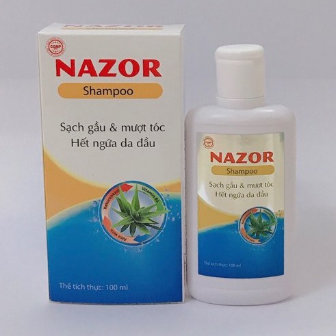 Dầu Gội Sạch Gàu &amp; Mượt Tóc Hết Ngứa Da Đầu NAZOR 100ml