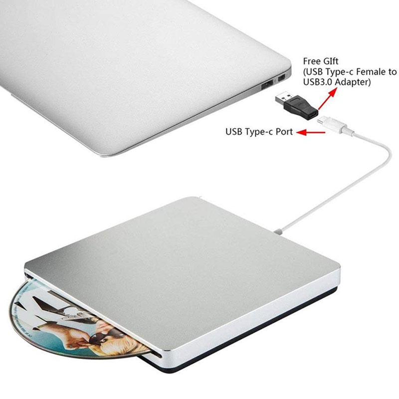 Ổ Đĩa DVD Ngoài Type-C Cho Mac/DVD +/ RW