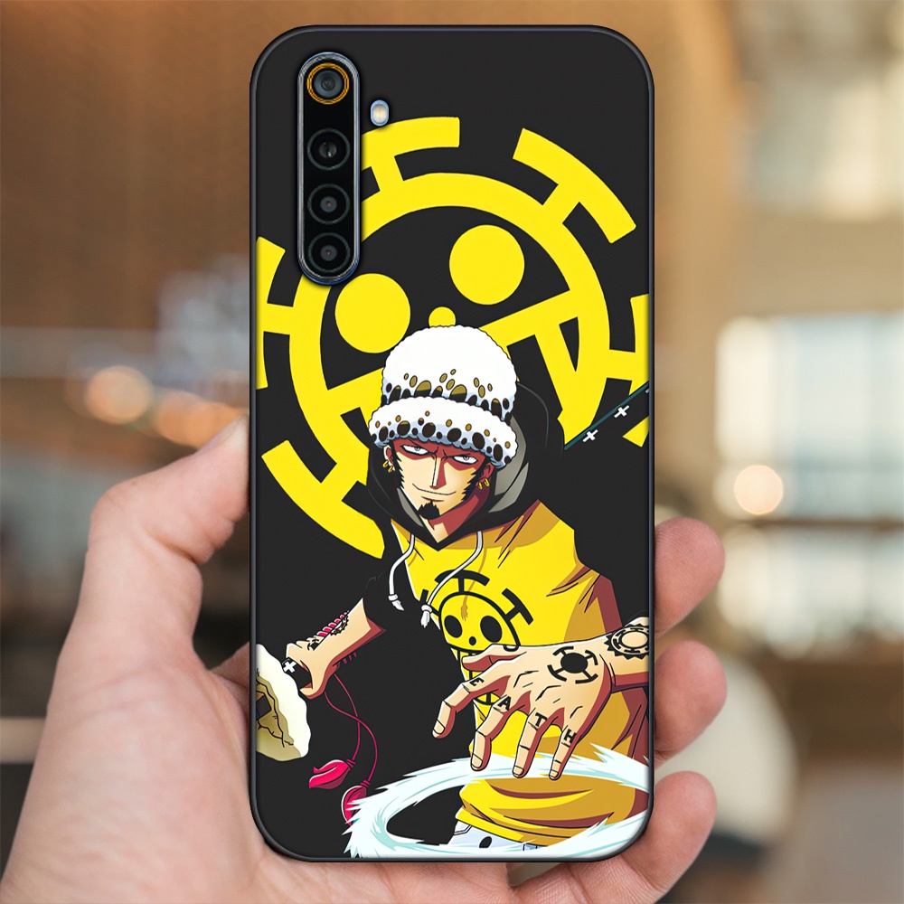 Ốp lưng Realme 6, 6 Pro viền đen in hình Law One Piece