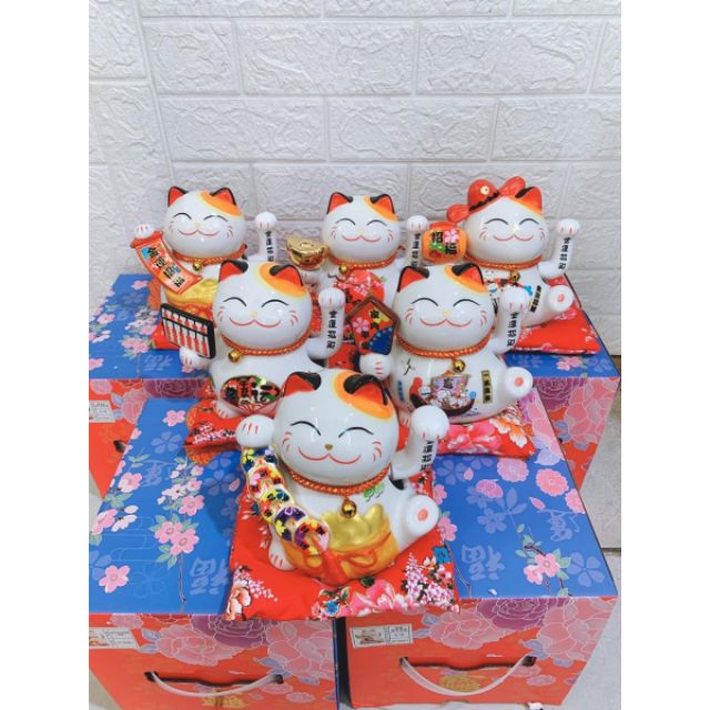 MÈO SỨ NEKO VẪY TAY 18CM,,