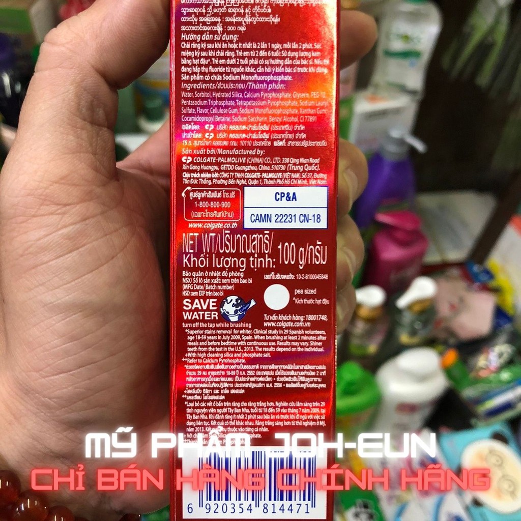 Kem đánh răng Colgate Optic Sparkling White làm trắng sáng răng 100g