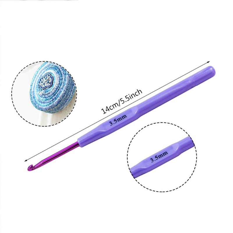 {SKC MÀU - bộ 10 cây} - KIM MÓC LEN CÁN NHỰA CAO CẤP THƯƠNG HIỆU S.K.C