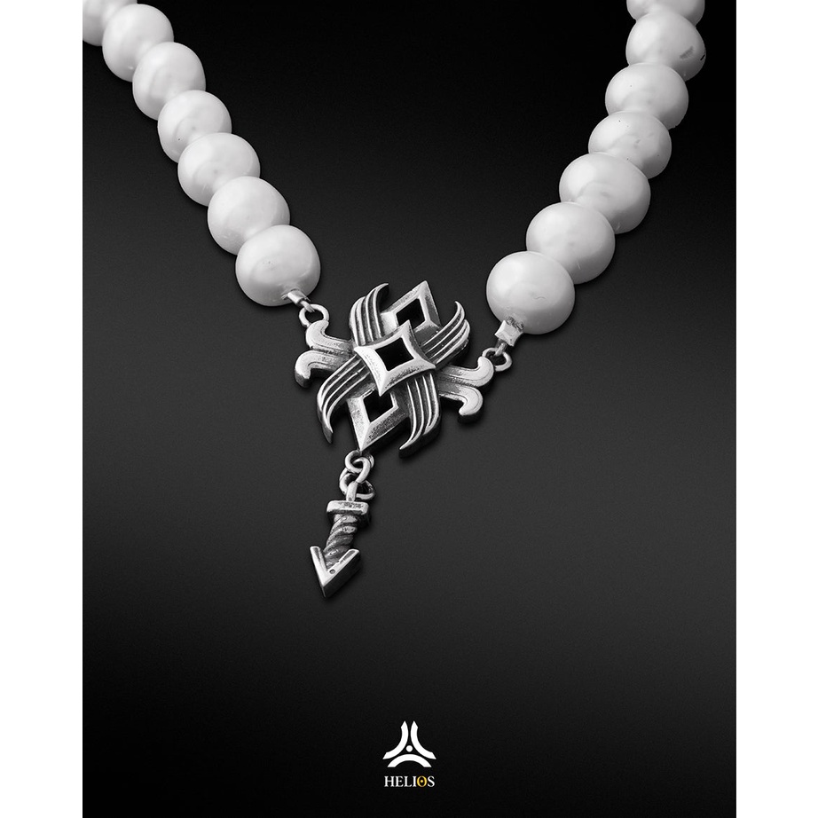 Dây chuyền bạc nam HeliSilver Lotus Pearl Arrow Helios Original S925 DCBN100