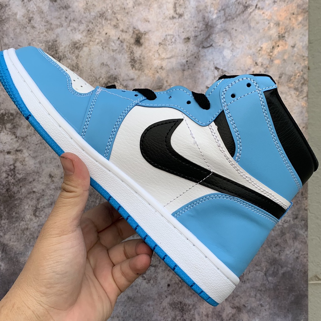 Giày sneaker JORDAN 1 XANH DƯƠNG cao cổ Hot trend nam nữ, Giày thể thao JD1 xanh dương cao dùng đi học,tập gym