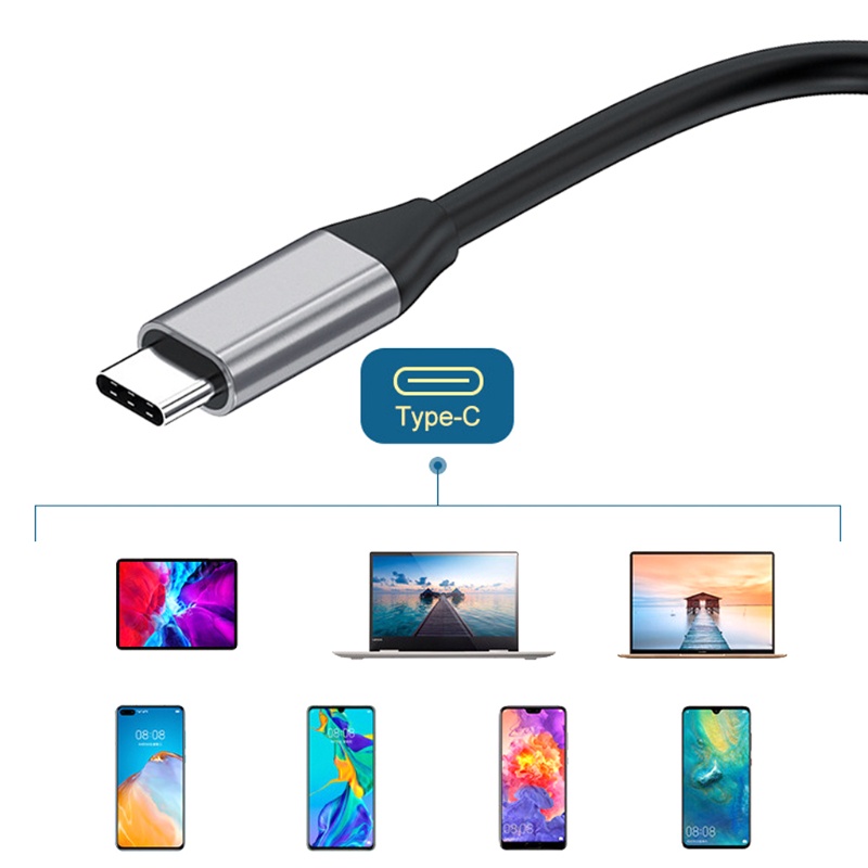 Bộ Chuyển Đổi Màn Hình Máy Chiếu Mini Từ Type-C Sang Hdmi + Vga