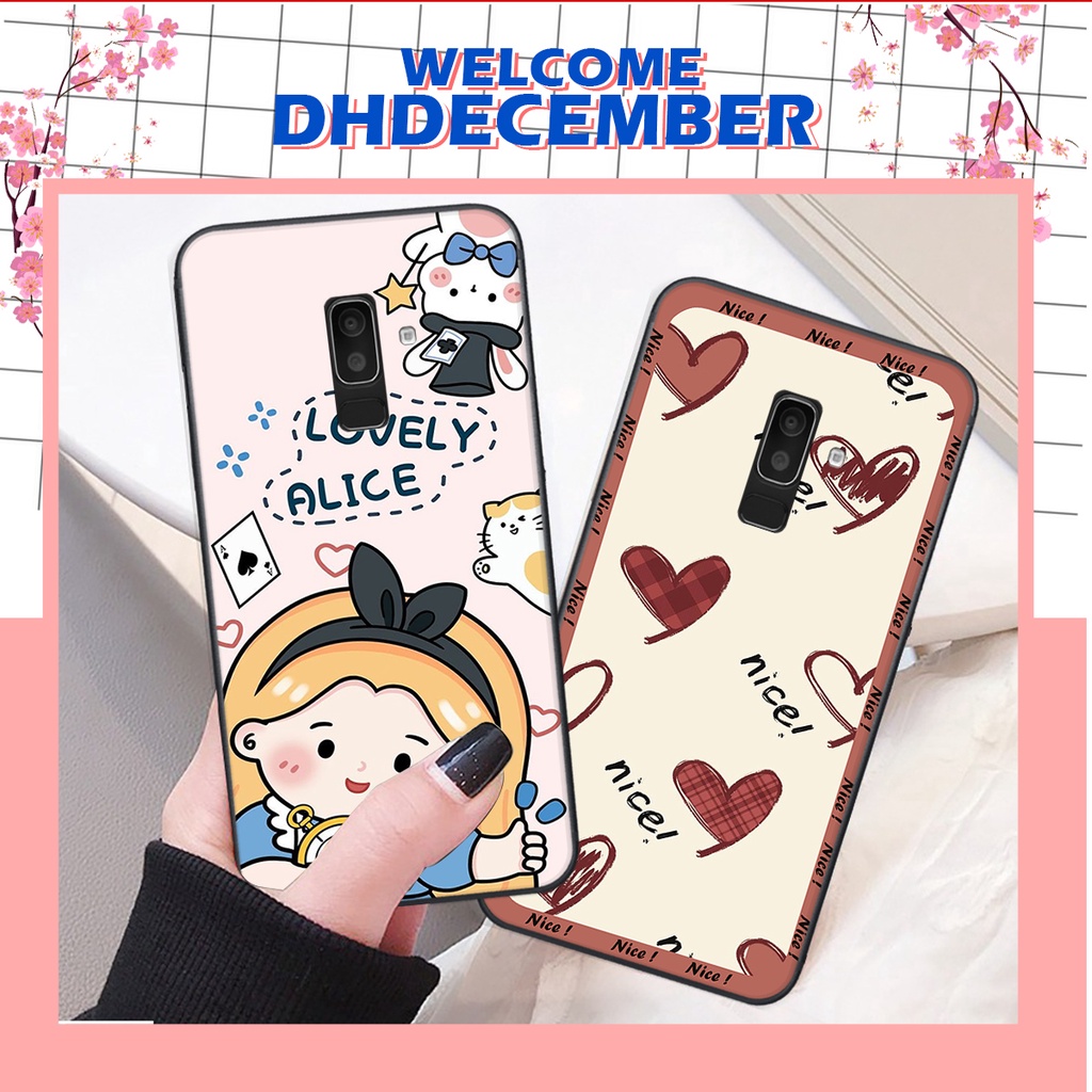 Ốp lưng Samsung  A6 PLUS / J8 in hình nice ,good luck happy ốp xinh viền dẻo đẹp chất