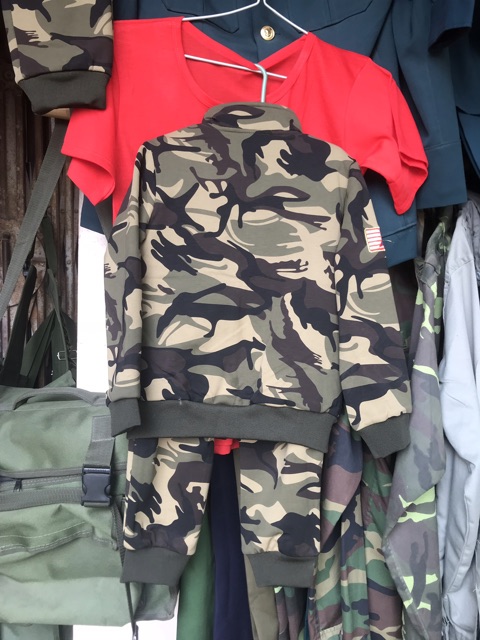 Bộ quần áo trẻ em rằn ri nỉ cao cấp cực đẹp