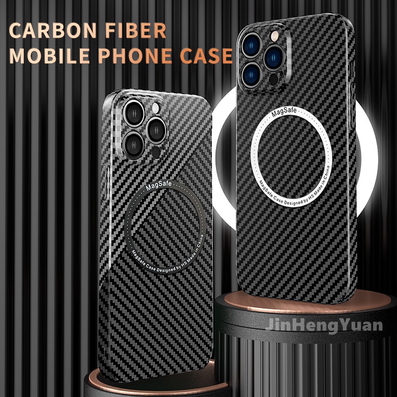 Ốp Điện Thoại PC Kết Cấu Sợi Carbon Chống Sốc Cho IPhone 13 12 11 Pro Max