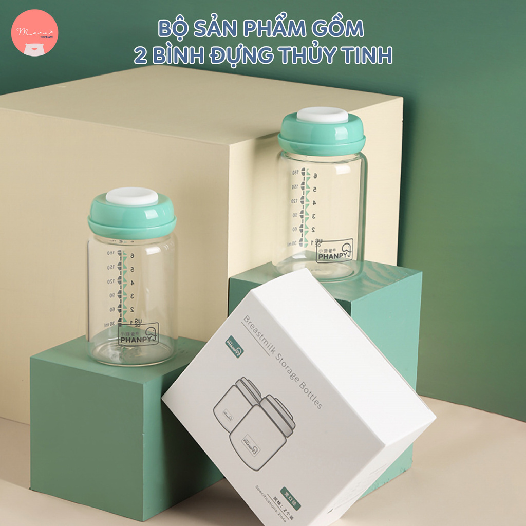 Bình trữ sữa bằng thuỷ tinh PHANPY  | COMI