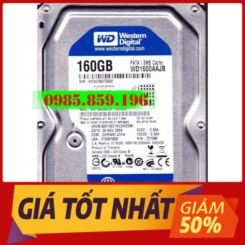 💗[FREESHIP]💗💗💗 Ổ cứng HDD WD Caviar Blue 160Gb Sata PC ☀️☀️☀️ GIÁ RẺ