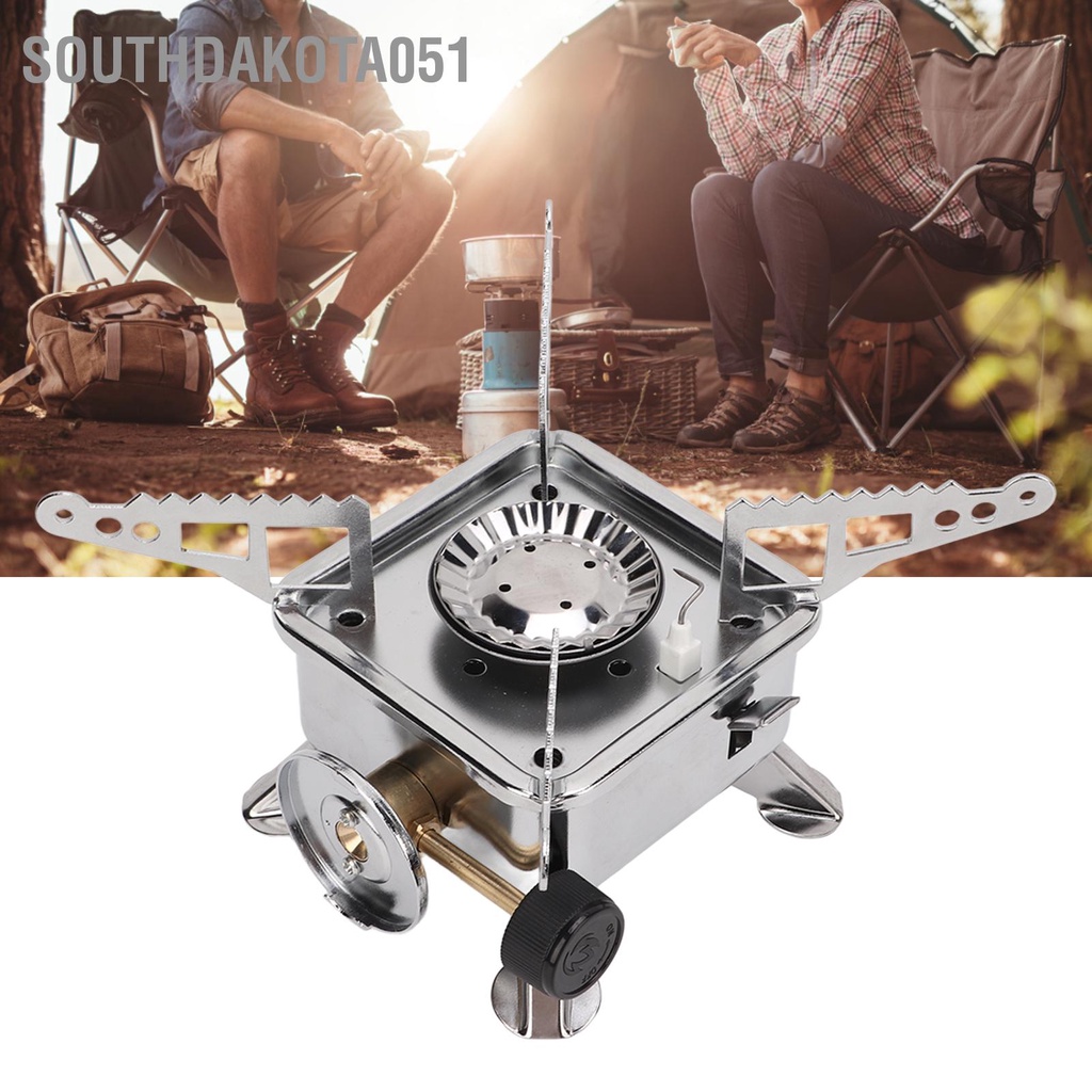[Hàng Sẵn] Bếp Gas Mini Du Lịch cắm trại di động ngoài trời Gấp Gọn cho Dã Ngoại Đi Phượt【Southdakota051】