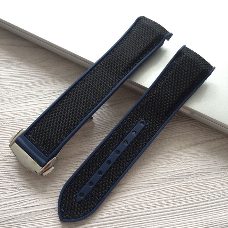 Dây Đeo Đồng Hồ Bằng Silicone Nylon Cao Su Cho omega 300 Seamaster 600 omega 2022mm