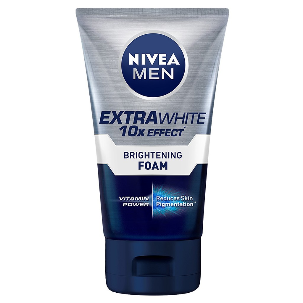 Sữa Rửa Mặt Làm Sáng Da Cho Nam Nivea Men Extra White Deep Clean Foam 100g