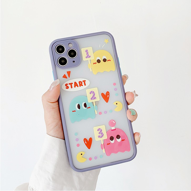 Ốp lưng iphone Street Pacman nhám viền nổi cong 5/5s/6/6plus/6s/6splus/7/7plus/8/8plus/x/xr/xs/11/12/pro/max/plus/promax