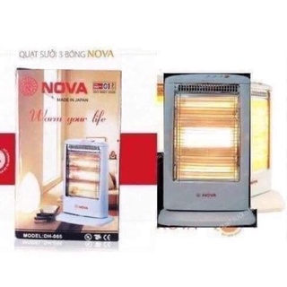 (Freeship) Đèn Sưởi - Quạt Sưởi NOVA 3 bóng Loại tốt Bảo hành 24 tháng
