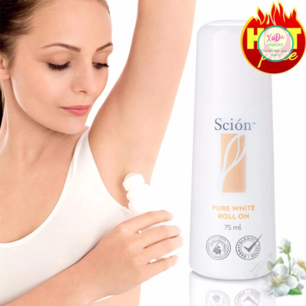 Lăn khử mùi scion mùi hôi chân hôi nách sáng da giảm thâm nách nam nữ mẫu cũ Pure White Roll On 75ml chính hãng Nuskin