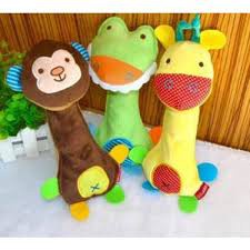 Đồ chơi Lục lạc thú bông cầm tay bóp kêu chút chít cho bé TCT02