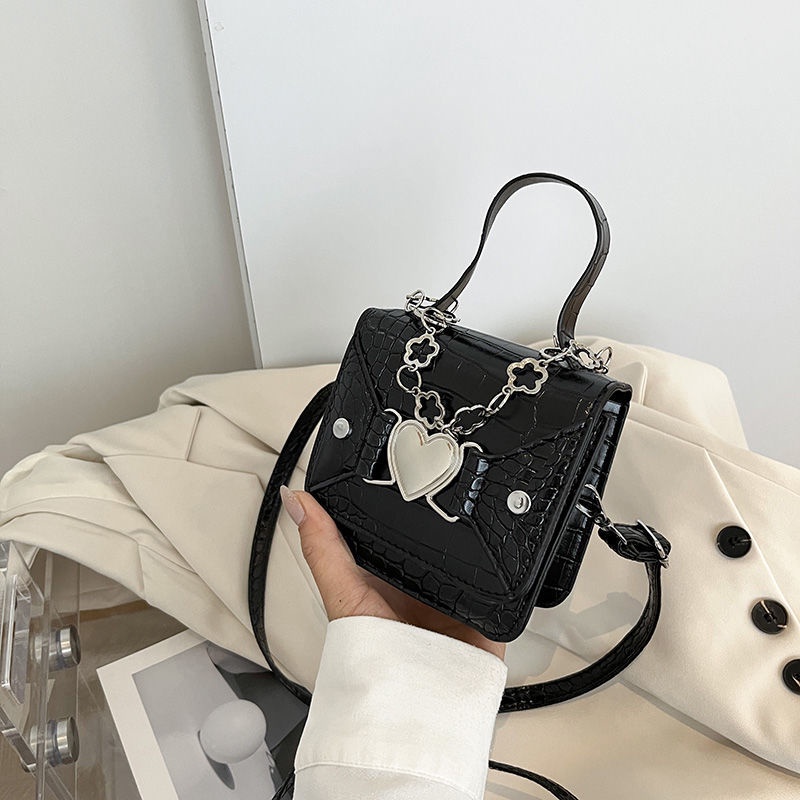 Túi Đeo Chéo Hình Vuông Nhỏ Màu Trơn Phong Cách Phương Tây Thiết Kế Đơn Giản Dành Cho Nữ