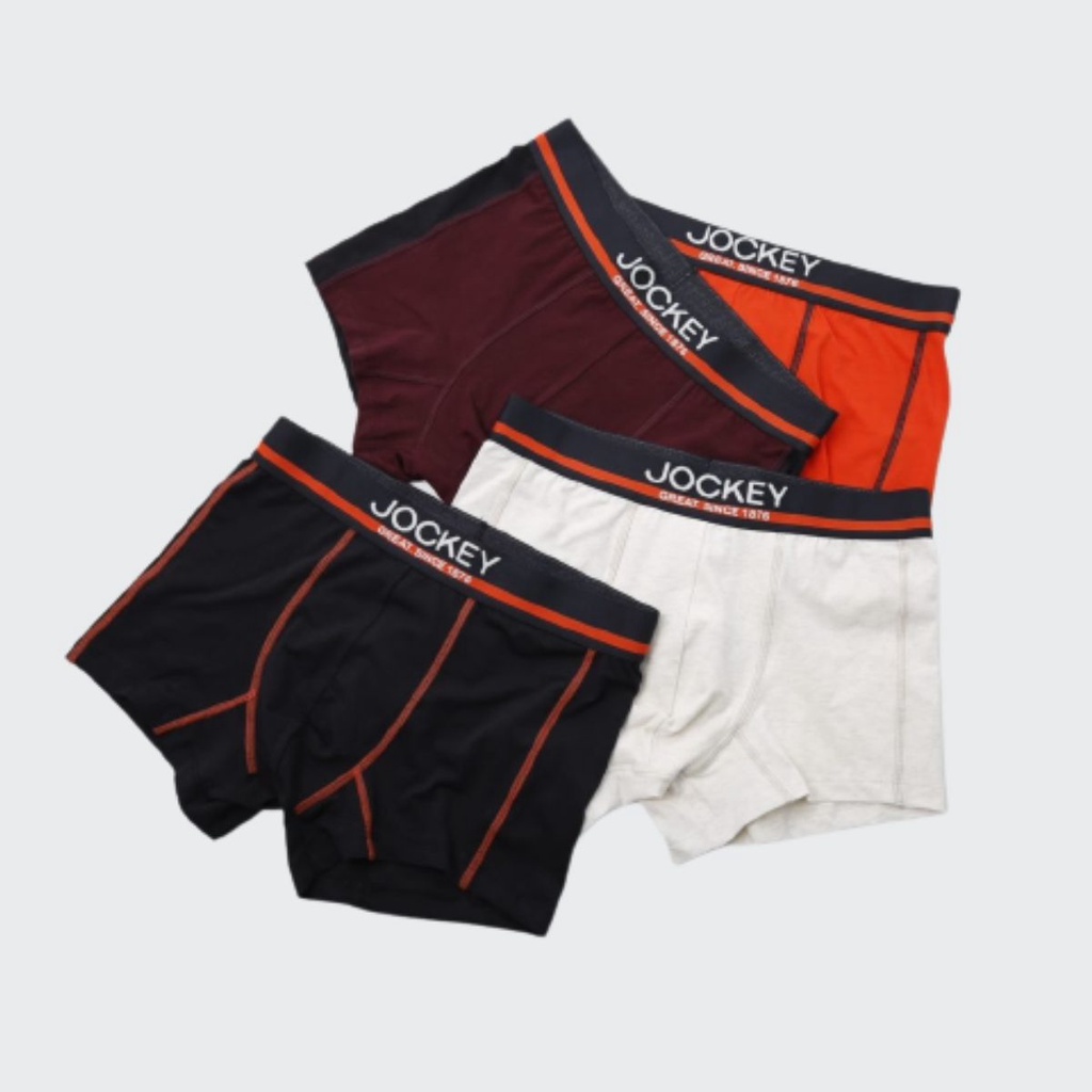 Quần Lót Nam Jockey Dáng Trunk Boxer Bản To Thun Cotton Co Giãn Mềm Mịn - JUMB0315