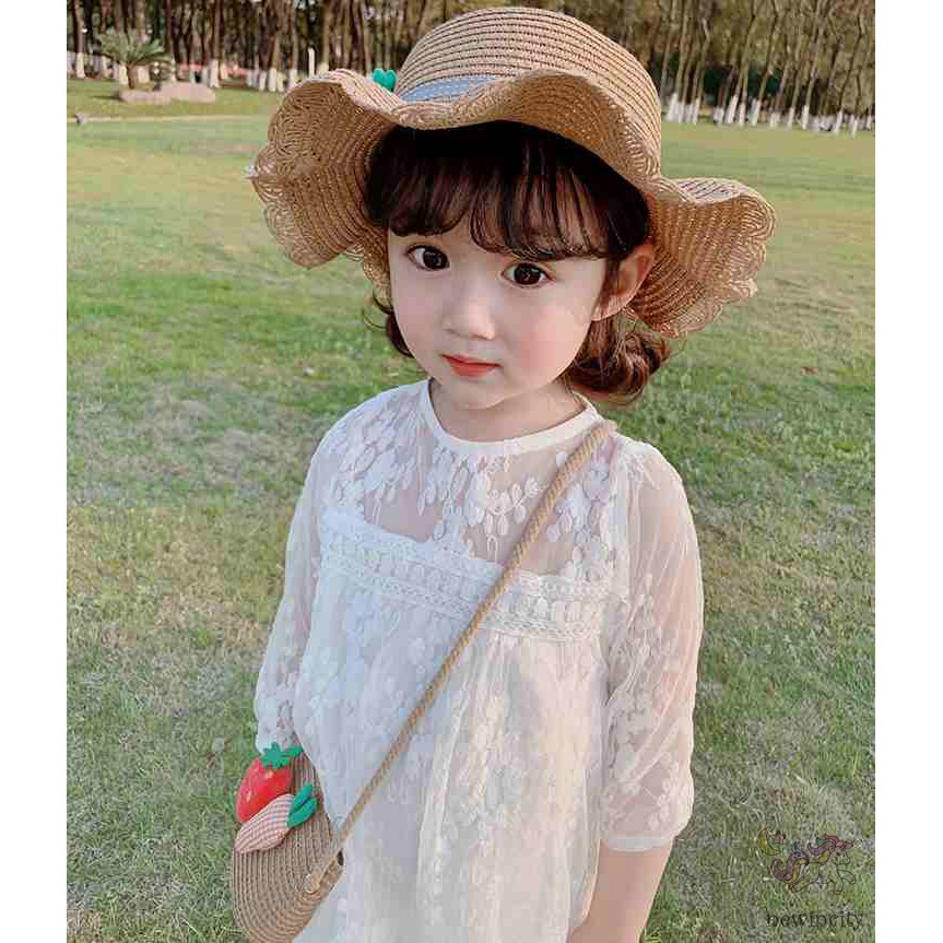 Mũ/Túi cói thời trang Hàn Quốc mùa hè cho bé gái