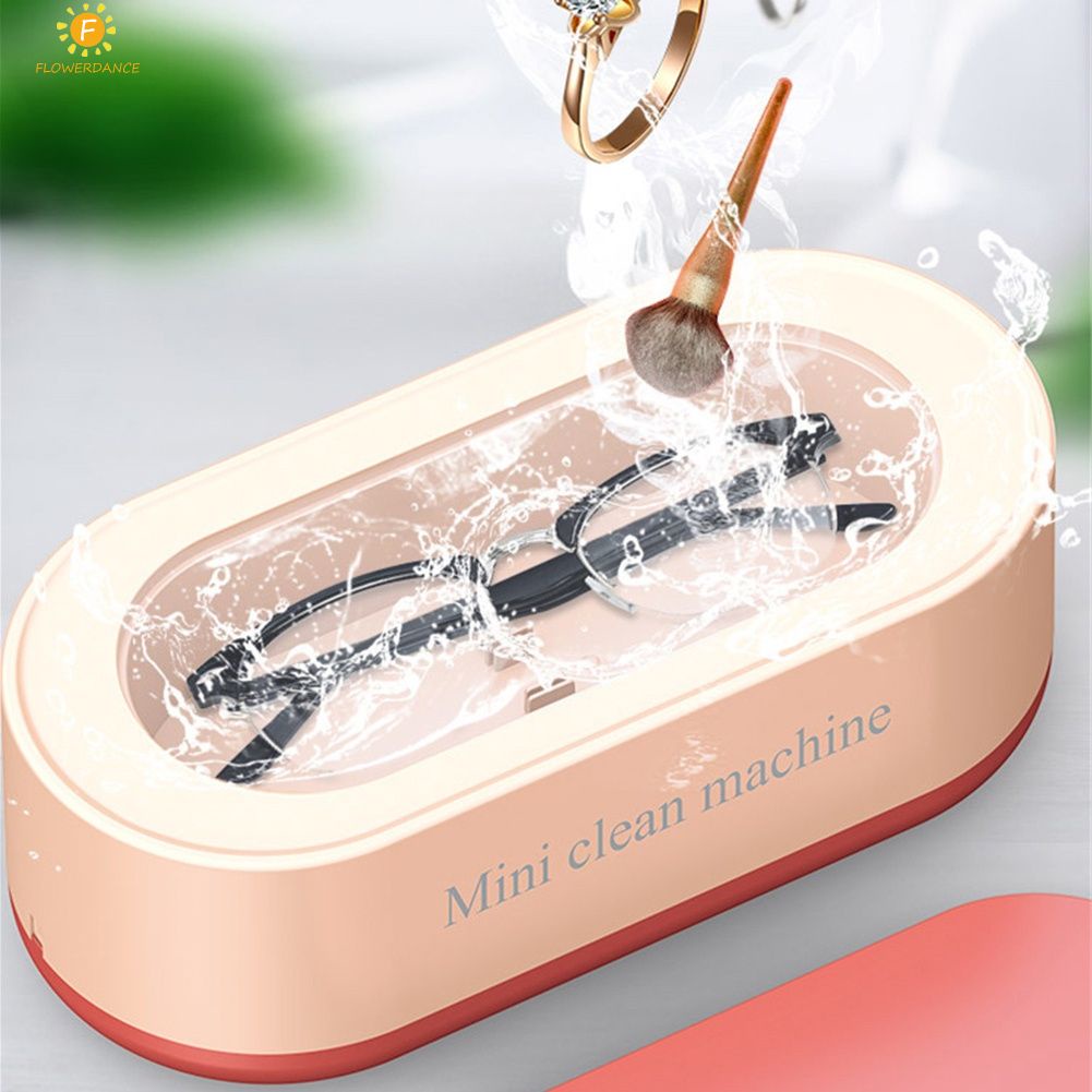 Cao Tần Số Chất Tẩy Rửa Siêu Âm Máy MINI Kính Trang Sức Đồng Hồ Làm Sạch Máy Cho Nhà FLOWERDANCE
