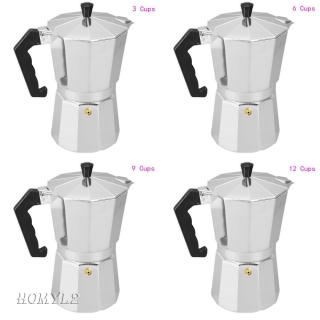 Aluminum Coffee Moka Maker Pot Top Expresso Latte Stove Percolator 3 Cups