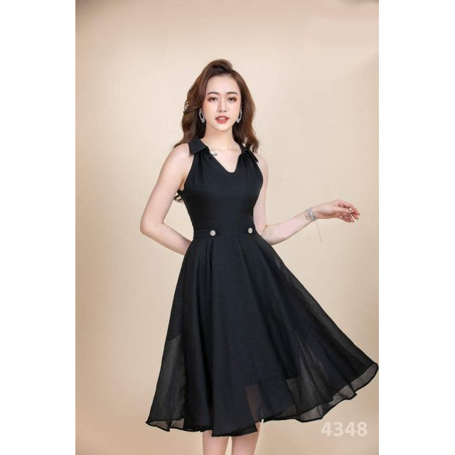 Đầm Xòe Voan Phối Lưới Siêu Xinh 4348 (Hàng thiết kế) HT Garment
