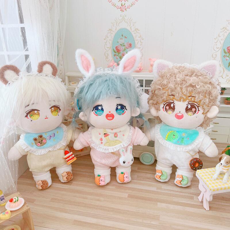 20cm Quần áo búp bê dây đeo đầu Tạp dề Áo thun Phụ kiện búp bê