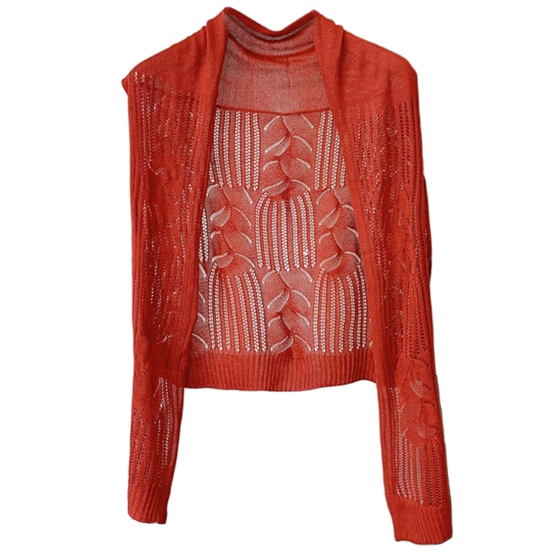 Áo Choàng Dệt Kim Chống Nắng Đa Năng Màu Sắc Xinh Xắn Cho Nữ