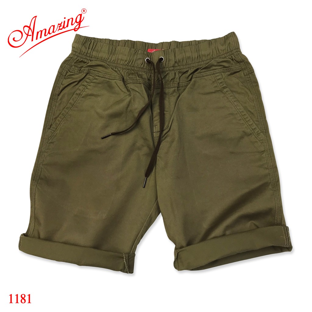 Short kaki lưng thun Amazing, quần nam lửng, dáng thể thao năng động, bigsize